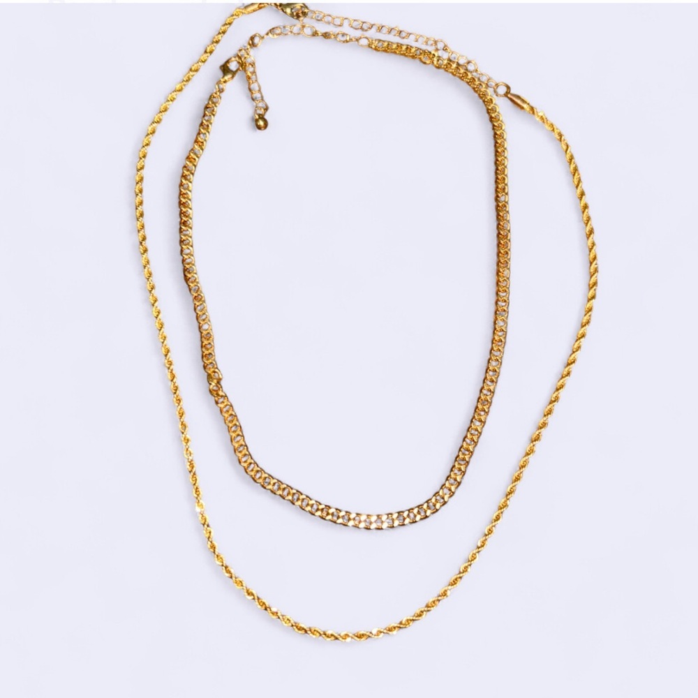 Elegant Gold Tone Chain Necklace